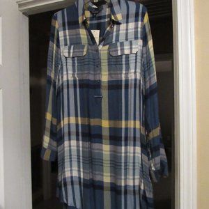 Lucky Brand Flannel Shirt Dress